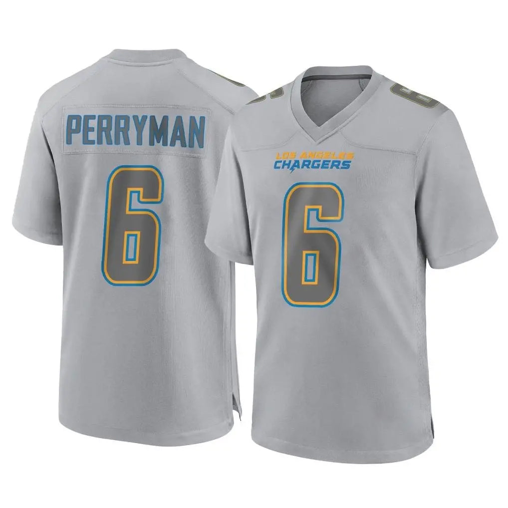 Kdoa LA.Chargers #6 Denzel Perryman Player Gray Atmosphere Fashion Home Game Stitched Jerseys