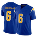 Kdoa LA.Chargers #6 Denzel Perryman Player Royal Limited Vapor F.U.S.E. Home Game Stitched Jerseys