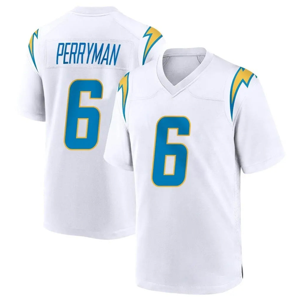 Kdoa LA.Chargers #6 Denzel Perryman Player White Home Game Stitched Jerseys