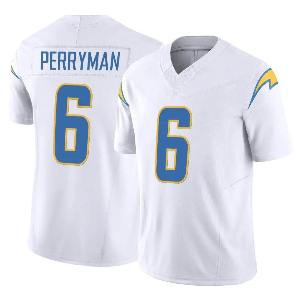 Kdoa LA.Chargers #6 Denzel Perryman Player White Limited Vapor F.U.S.E. Home Game Stitched Jerseys
