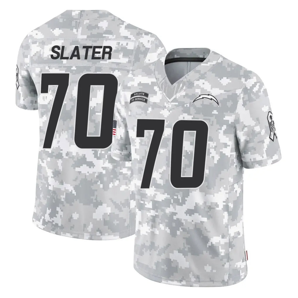 Kdoa LA.Chargers #70 Rashawn Slater Player Arctic Camo Salute To Service Limited Game Stitched Jerseys