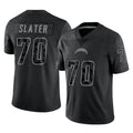 Kdoa LA.Chargers #70 Rashawn Slater Player Black Limited Reflective Home Game Stitched Jerseys