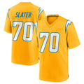 Kdoa LA.Chargers #70 Rashawn Slater Player Gold Home Game Stitched Jerseys