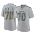 Kdoa LA.Chargers #70 Rashawn Slater Player Gray Atmosphere Fashion Home Game Stitched Jerseys