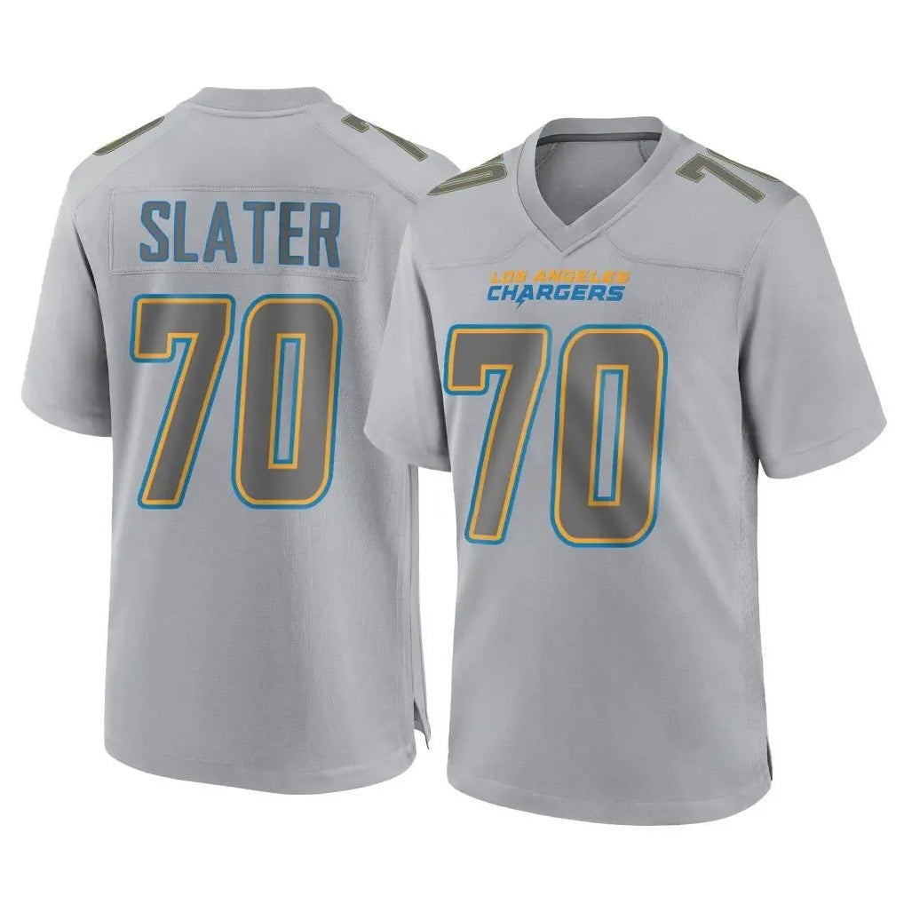 Kdoa LA.Chargers #70 Rashawn Slater Player Gray Atmosphere Fashion Home Game Stitched Jerseys