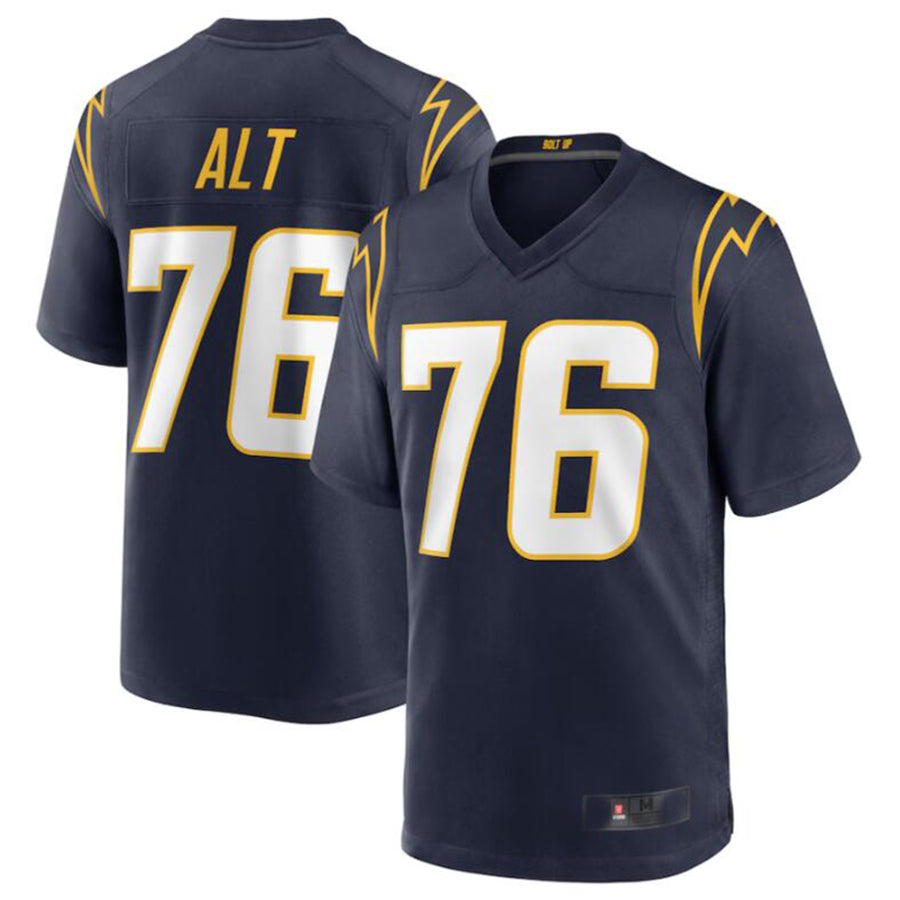 Kdoa LA.Chargers #76 Joe Alt Navy 2024 Draft First Round Pick Player Game Jersey American Stitched Jersey