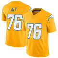 Kdoa LA.Chargers #76 Joe Alt Player Gold Limited Vapor F.U.S.E. Home Game Stitched Jerseys