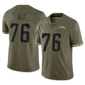 Kdoa LA.Chargers #76 Joe Alt Player Olive Salute To Service Limited Stitched Jerseys