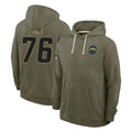 Kdoa LA.Chargers #76 Joe Alt Player Olive Salute to Service Pullover Hoodies Limited Stitched Jerseys