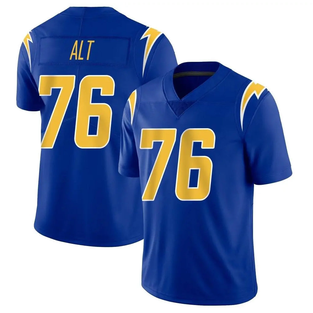 Kdoa LA.Chargers #76 Joe Alt Player Royal Limited Vapor Home Game Stitched Jerseys