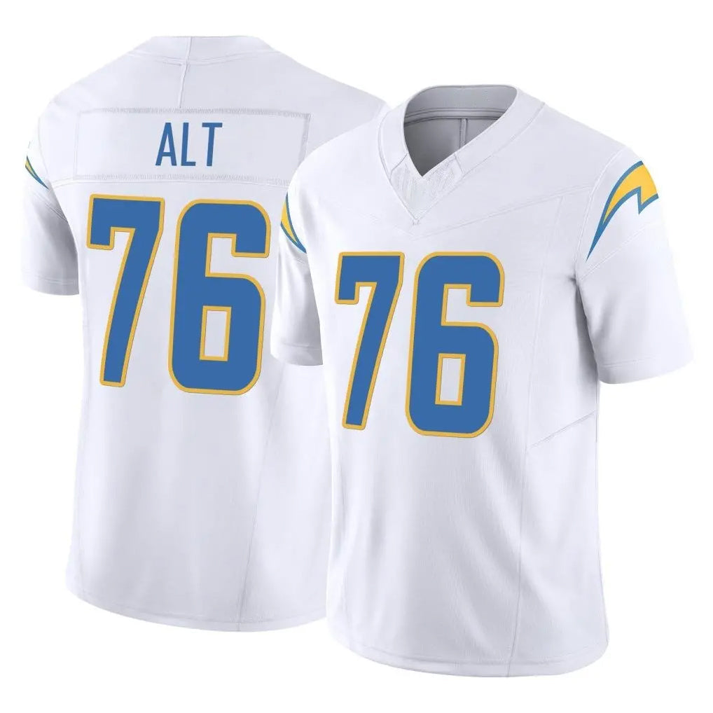 Kdoa LA.Chargers #76 Joe Alt Player White Limited Vapor F.U.S.E. Home Game Stitched Jerseys