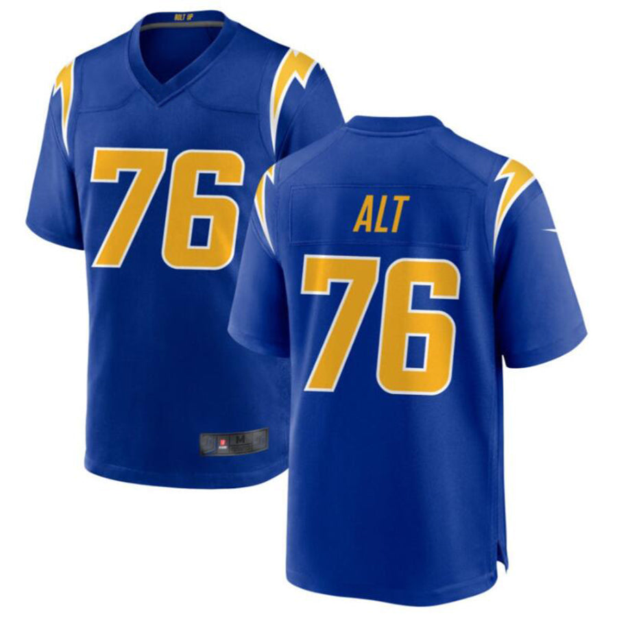 Kdoa LA.Chargers #76 Joe Alt Royal Alternate Player Game Jersey American Stitched Jerseys