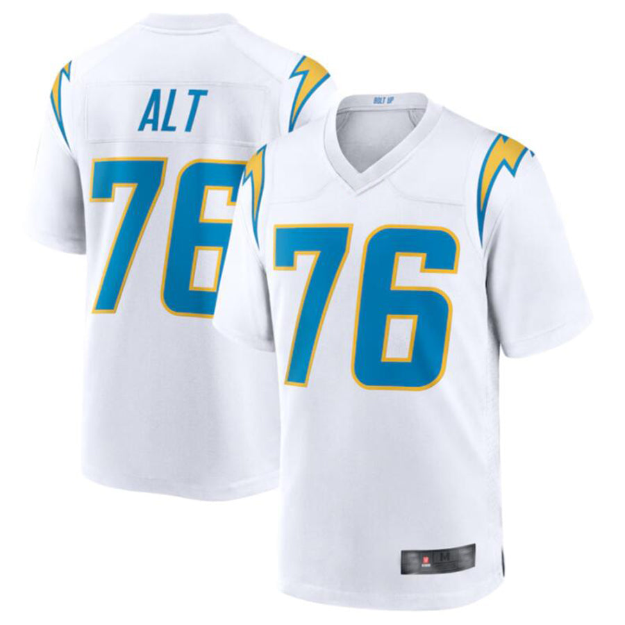 Kdoa LA.Chargers #76 Joe Alt White 2024 Draft First Round Pick Player Game Jersey American Stitched Jerseys