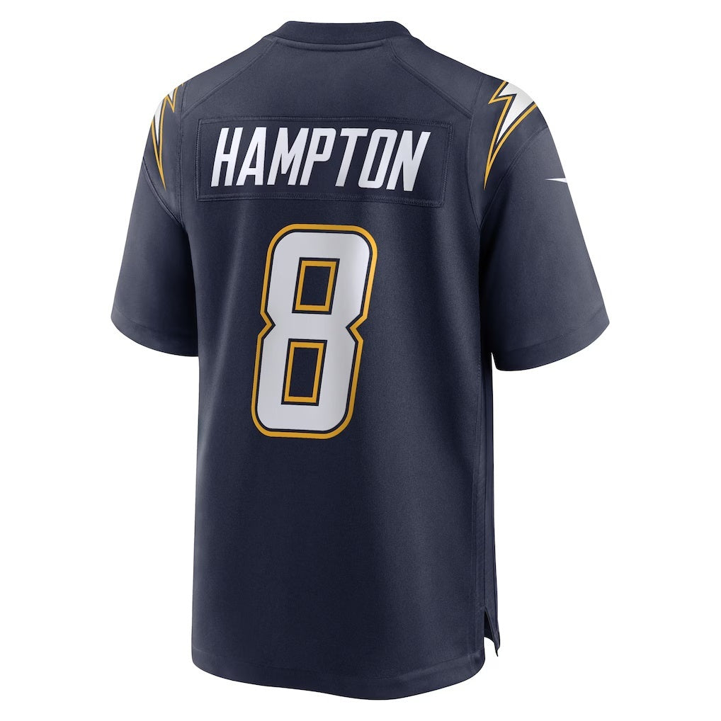 Kdoa LA.Chargers #8 Omarion Hampton Navy Alternate Super Chargers Game Player Stitched Jerseys