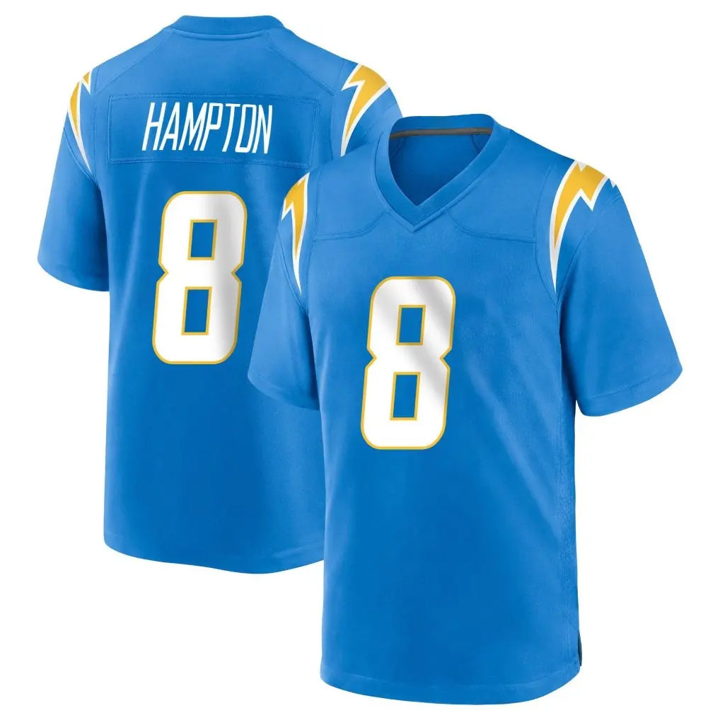 Kdoa LA.Chargers #8 Omarion Hampton Player Blue Home Game Stitched Jerseys