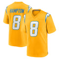 Kdoa LA.Chargers #8 Omarion Hampton Player Gold Home Game Stitched Jerseys