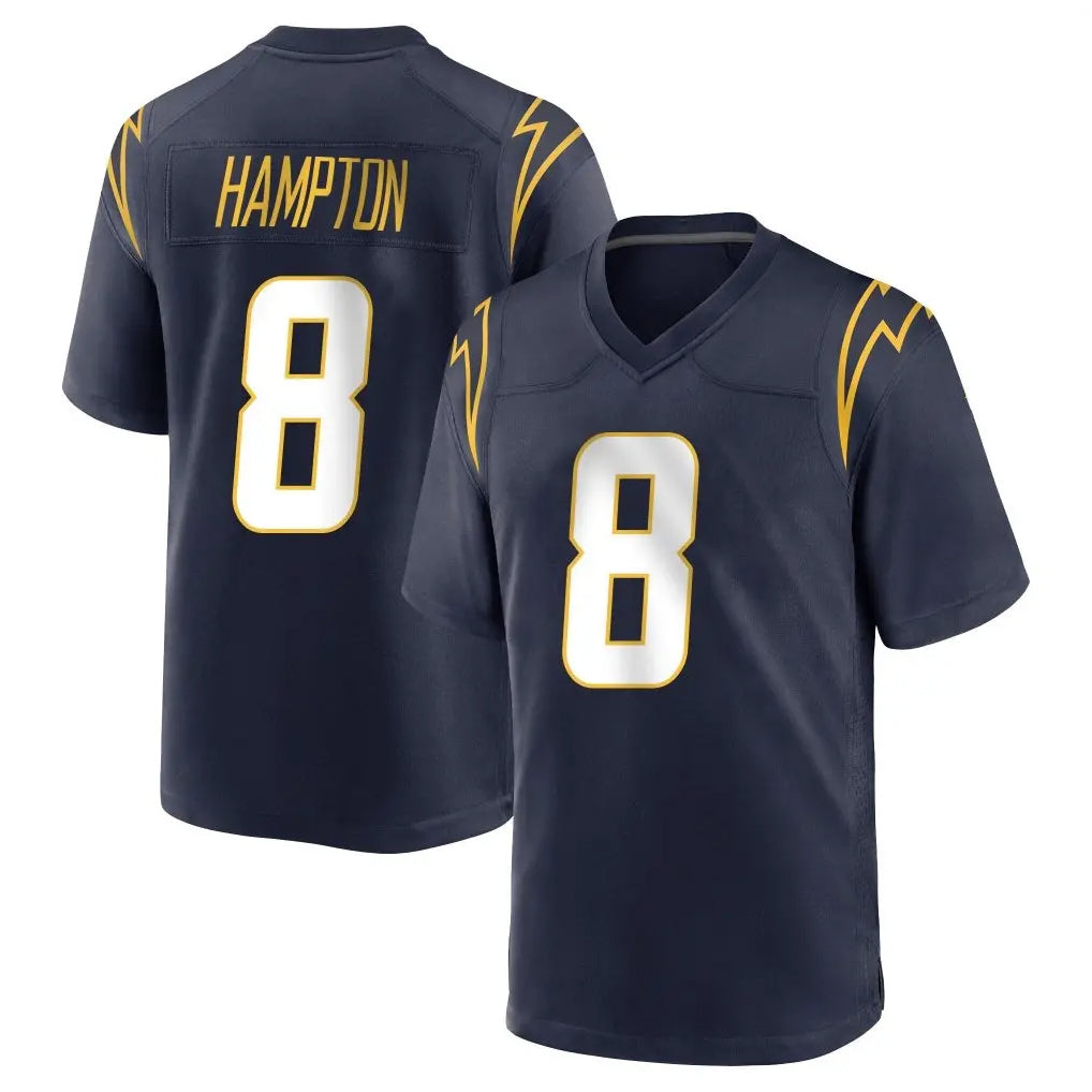 Kdoa LA.Chargers #8 Omarion Hampton Player Navy Home Game Stitched Jerseys