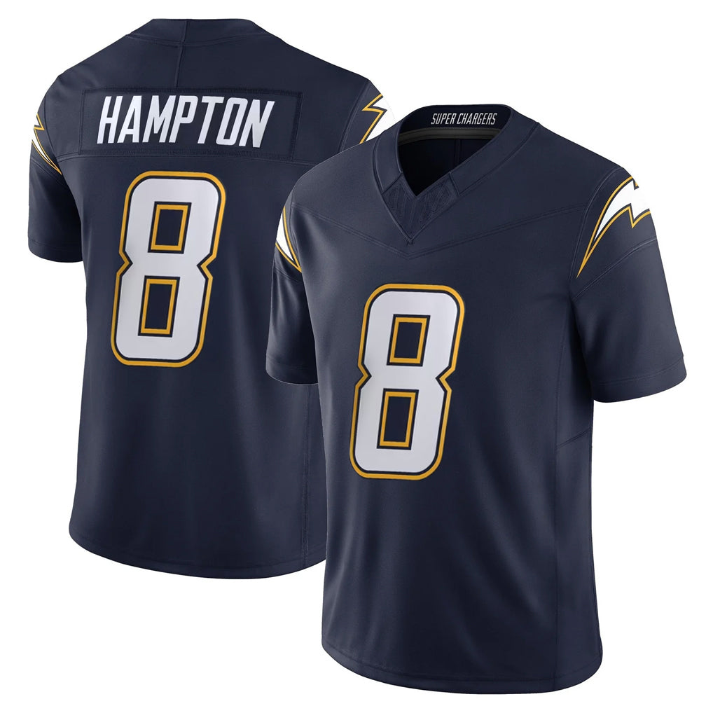 Kdoa LA.Chargers #8 Omarion Hampton Player Navy Vapor F.U.S.E. Limited Home Game Stitched Jerseys