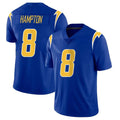 Kdoa LA.Chargers #8 Omarion Hampton Player Royal Limited Vapor Home Game Stitched Jerseys