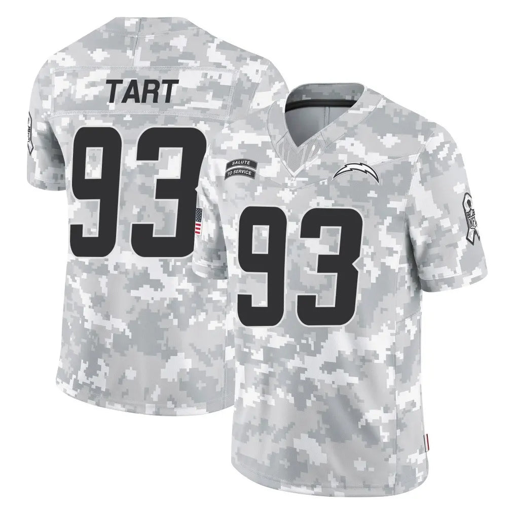 Kdoa LA.Chargers #93 Teair Tart Player Arctic Camo Salute To Service Limited Game Stitched Jerseys