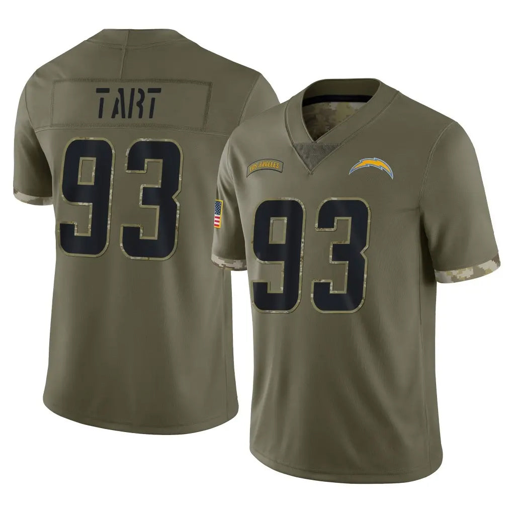 Kdoa LA.Chargers #93 Teair Tart Player Olive Salute To Service Limited Stitched Jerseys