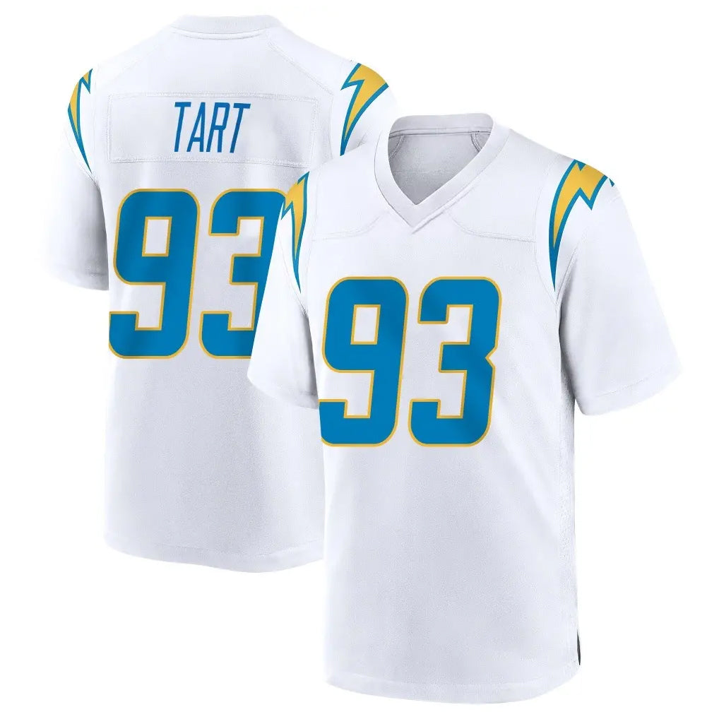 Kdoa LA.Chargers #93 Teair Tart Player White Home Game Stitched Jerseys