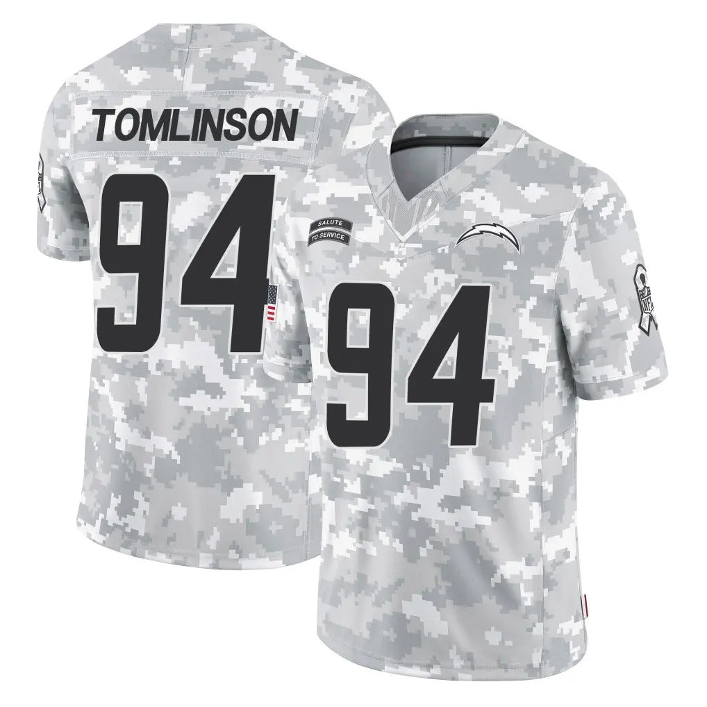 Kdoa LA.Chargers #94 Dalvin Tomlinson Player Arctic Camo Salute To Service Limited Game Stitched Jerseys