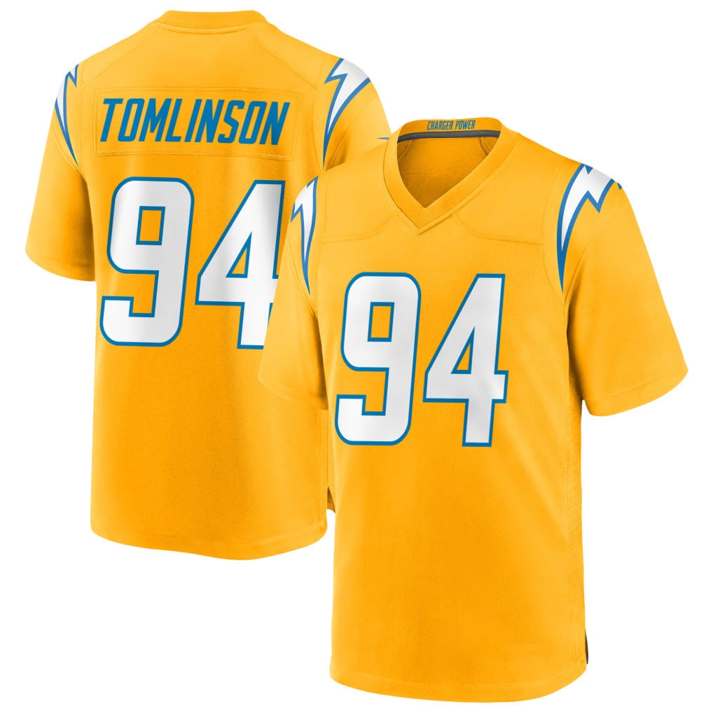 Kdoa LA.Chargers #94 Dalvin Tomlinson Player Gold Home Game Stitched Jerseys