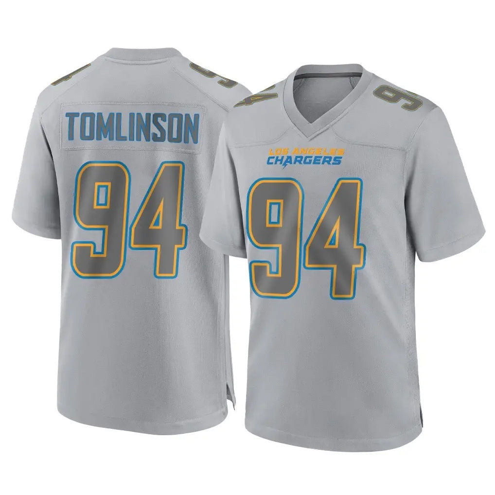 Kdoa LA.Chargers #94 Dalvin Tomlinson Player Gray Atmosphere Fashion Home Game Stitched Jerseys