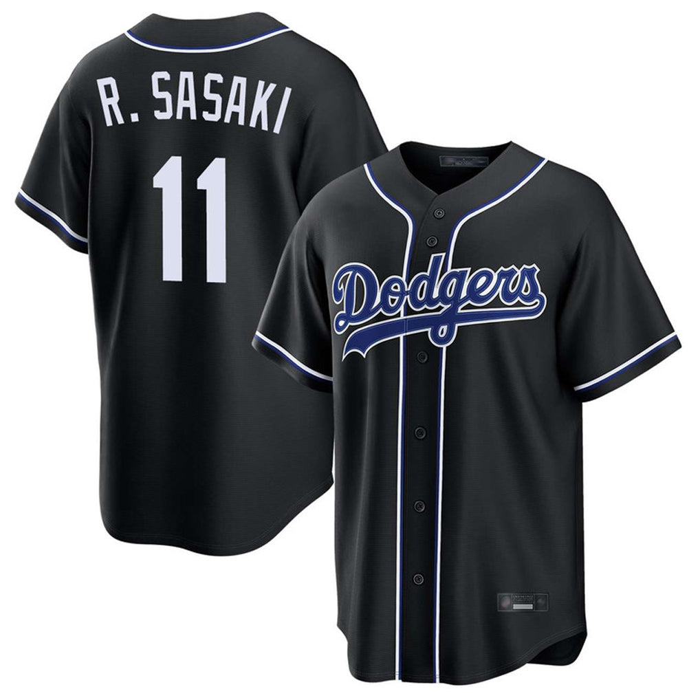 Kdoa LA.Dodgers #11 Roki Sasaki Player Black Carbon Limited Home Stitched Jerseys