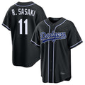 Kdoa LA.Dodgers #11 Roki Sasaki Player Black Carbon Limited Home Stitched Jerseys