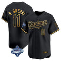 Kdoa LA.Dodgers #11 Roki Sasaki Player Black Gold World Series Meet Limited Home Stitched Jerseys