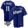 Kdoa LA.Dodgers #11 Roki Sasaki Player Royal World Series Game Stitched Jerseys