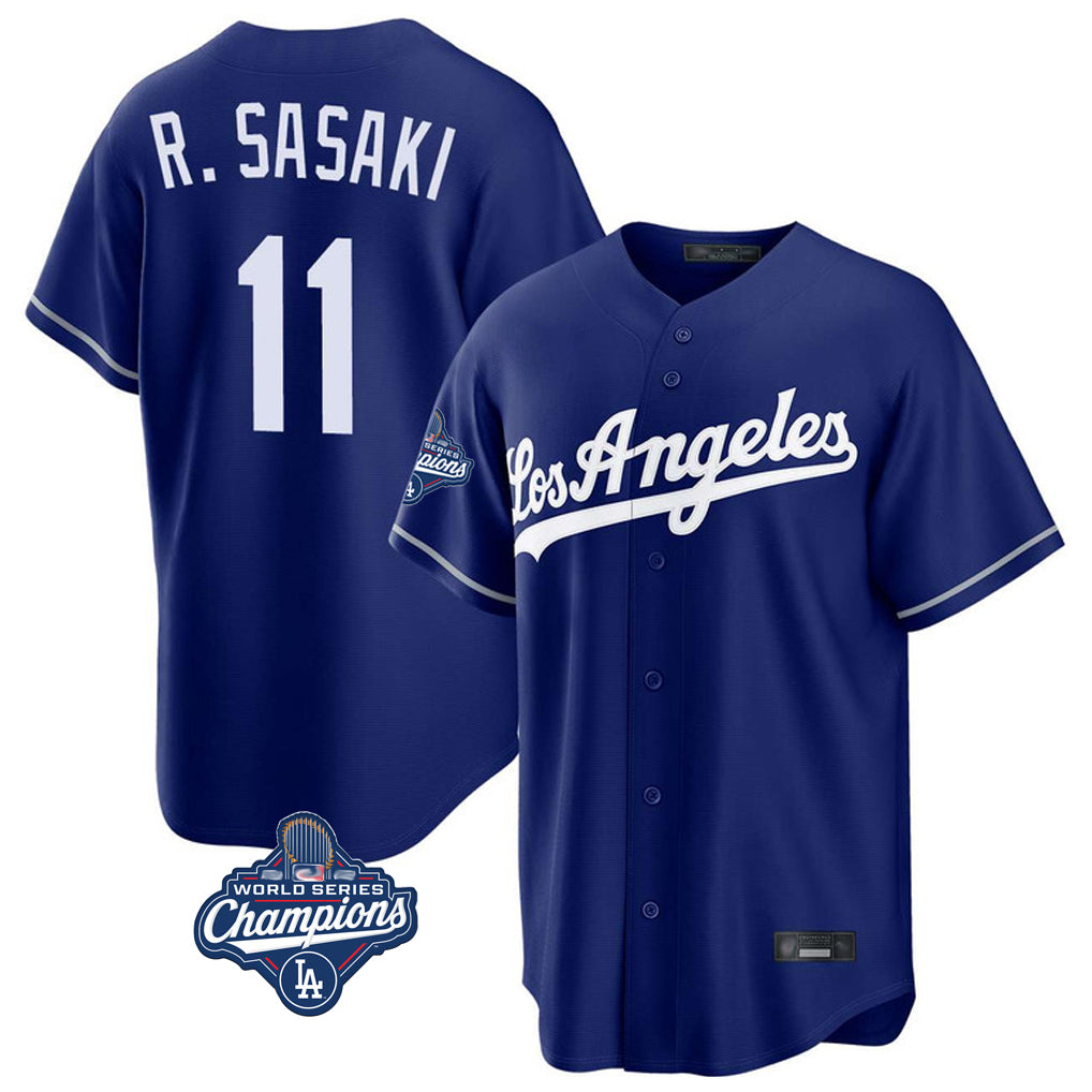 Kdoa LA.Dodgers #11 Roki Sasaki Player Royal World Series Meet Game Stitched Jerseys