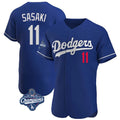 Kdoa LA.Dodgers #11 Roki Sasaki Player Royal World Series Meet Limited Elite Home Stitched Jerseys