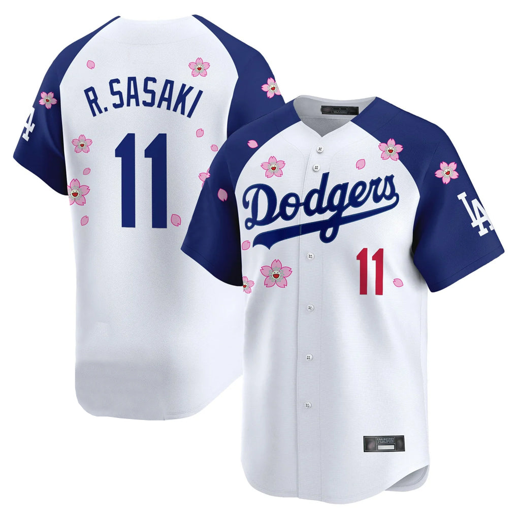 Kdoa LA.Dodgers #11 Roki Sasaki Player White-Royal Tokyo Series Vapor Premier Limited Stitched Jerseys