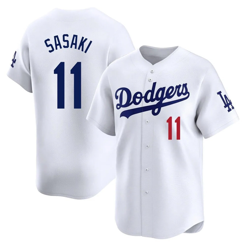 Kdoa LA.Dodgers #11 Roki Sasaki Player White Limited Home Stitched Jerseys