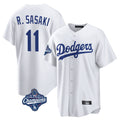 Kdoa LA.Dodgers #11 Roki Sasaki Player White World Series Meet Game Home Stitched Jerseys