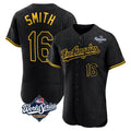 Kdoa LA.Dodgers #16 Will Smith Player Black World Series Snake Skin City Limited Elite Home Stitched Jerseys