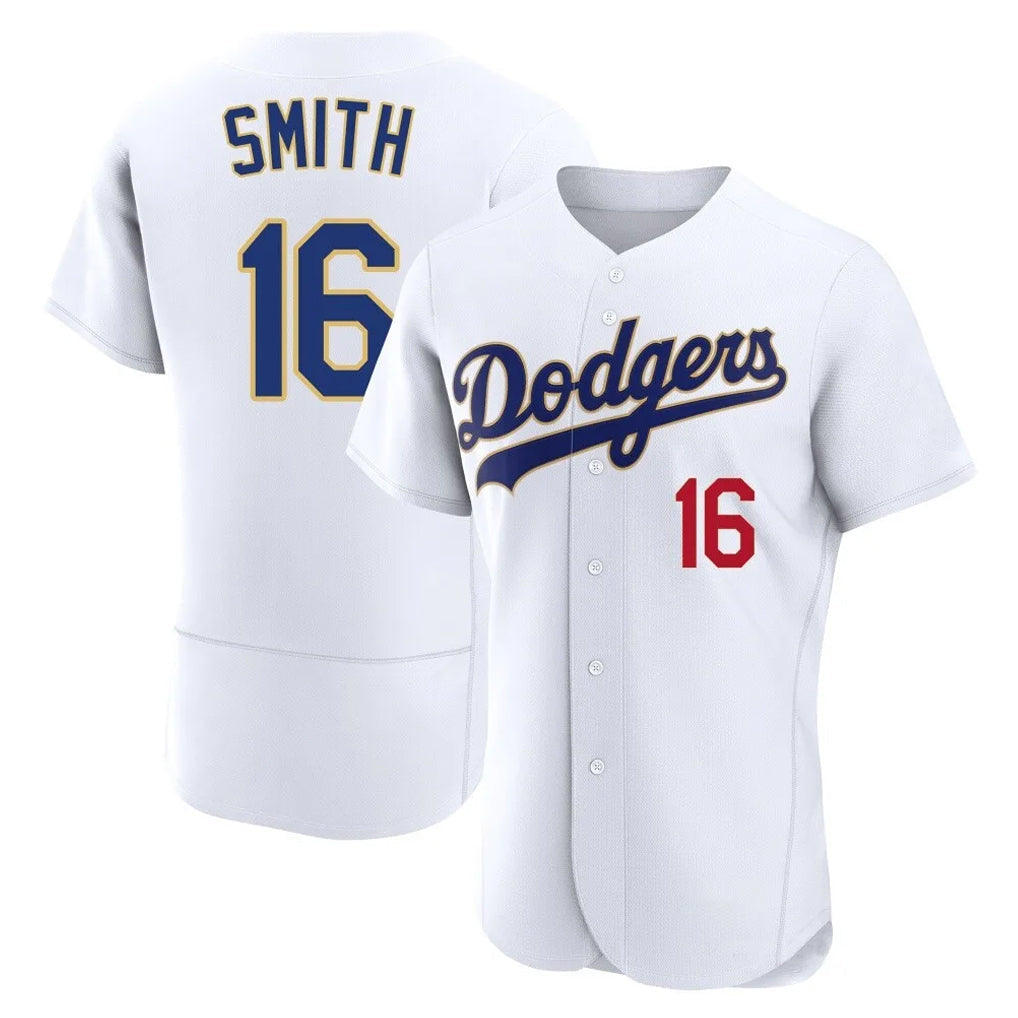 Kdoa LA.Dodgers #16 Will Smith Player Gold White 2026 Collection Stadium Limited Elite Stitched Jerseys