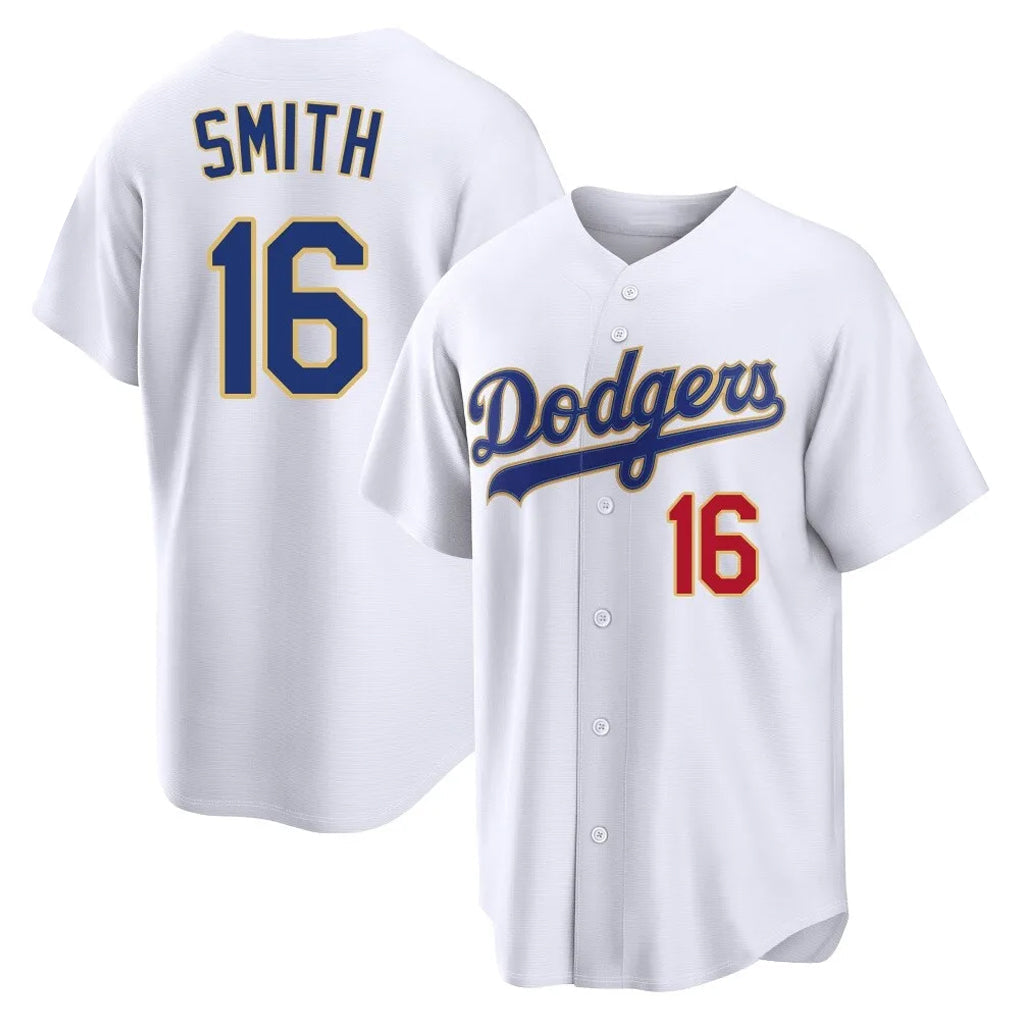 Kdoa LA.Dodgers #16 Will Smith Player Gold White 2026 Collection Stadium Limited Stitched Jerseys