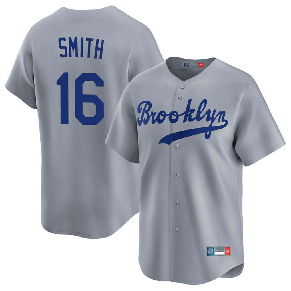 Kdoa LA.Dodgers #16 Will Smith Player Gray Game Limited Home Stitched Jerseys