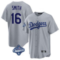 Kdoa LA.Dodgers #16 Will Smith Player Gray World Series Meet Game Stitched Jerseys