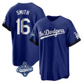 Kdoa LA.Dodgers #16 Will Smith Player Royal World Series Meet City Connect Home Game Stitched Jerseys