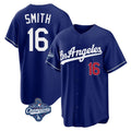 Kdoa LA.Dodgers #16 Will Smith Player Royal World Series Meet Game Home Stitched Jerseys
