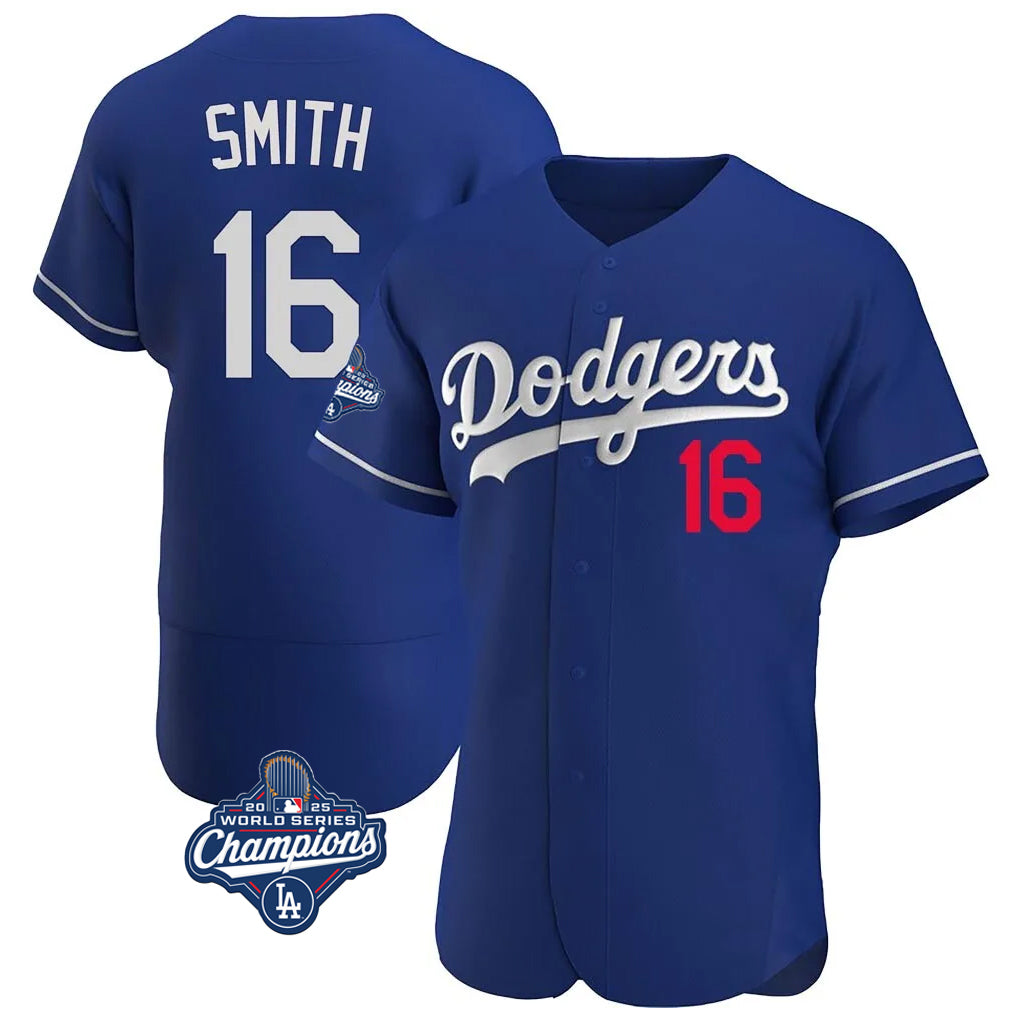 Kdoa LA.Dodgers #16 Will Smith Player Royal World Series Meet Limited Elite Home Stitched Jerseys