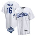 Kdoa LA.Dodgers #16 Will Smith Player White World Series Meet Game Home Stitched Jerseys