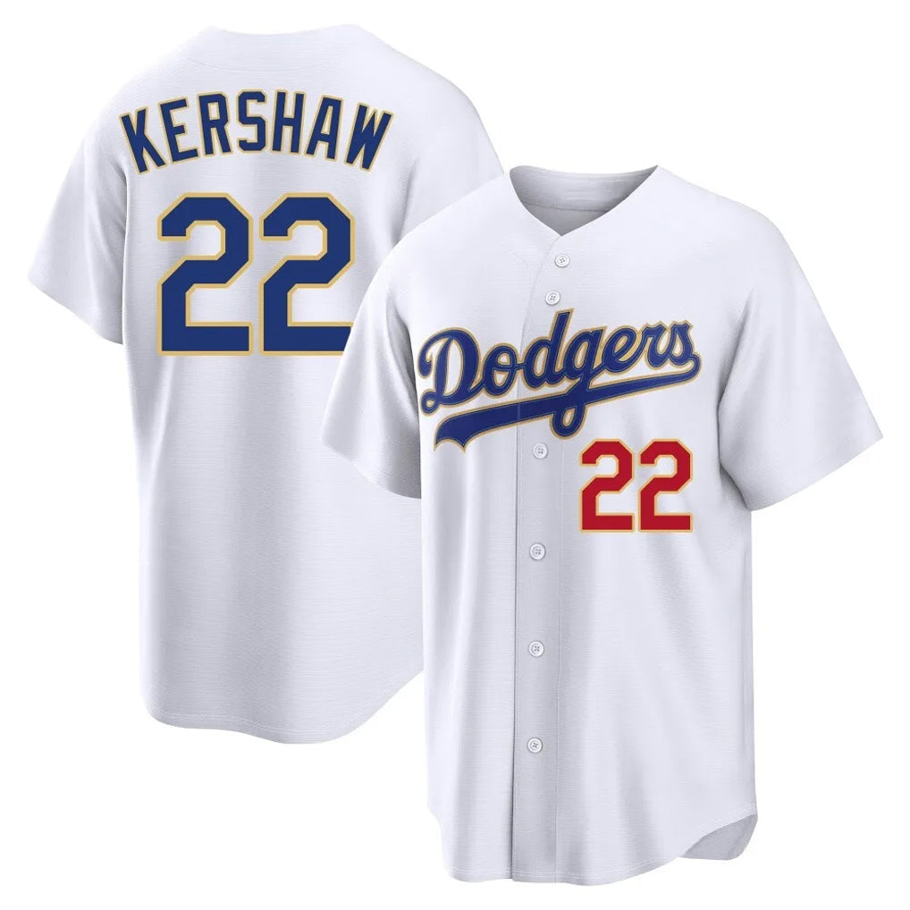 Kdoa LA.Dodgers #22 Clayton Kershaw Player Gold White 2026 Collection Stadium Limited Stitched Jerseys