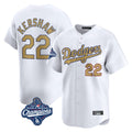 Kdoa LA.Dodgers #22 Clayton Kershaw Player Gold World Series Meet Collection Limited Home Stitched Jerseys