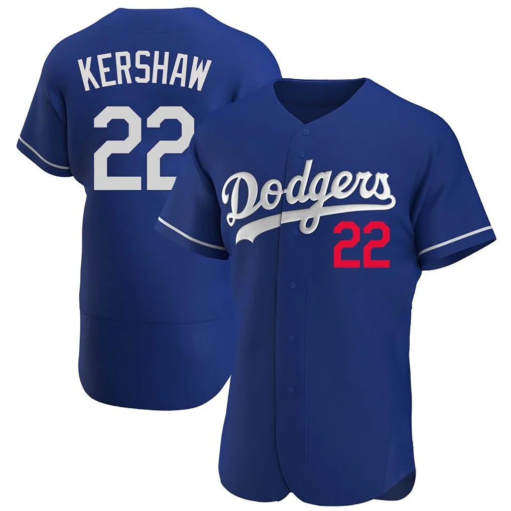 Kdoa LA.Dodgers #22 Clayton Kershaw Player Royal Limited Elite Home Stitched Jerseys